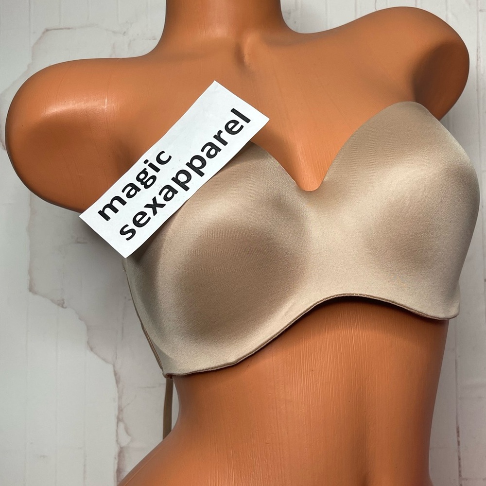 VS 38C BODY BY VICTORIA LINED STRAPLESS BRA SMOOTH SUPER SOFT NUDE TAN
